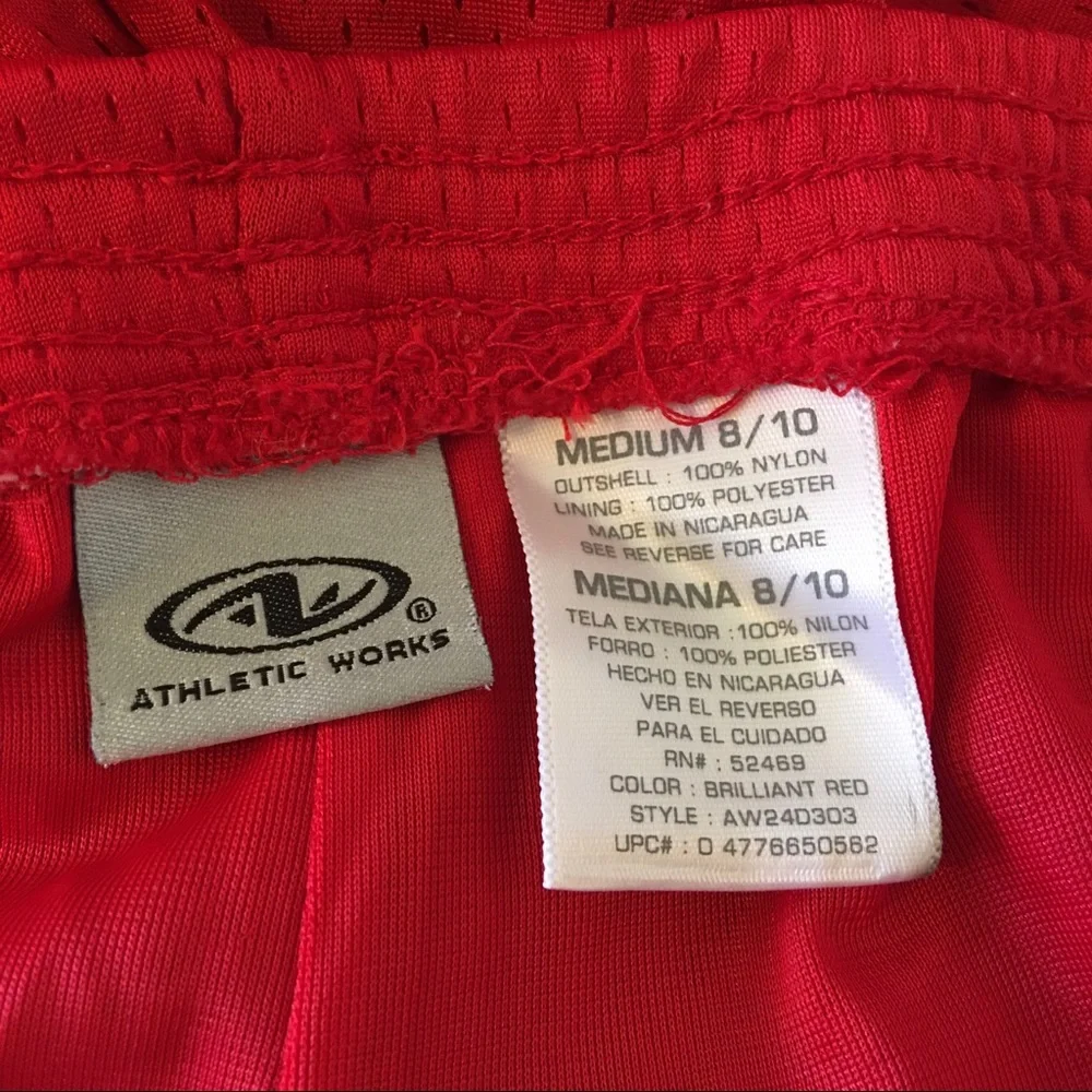 Athletic Works red mesh workout casual shorts